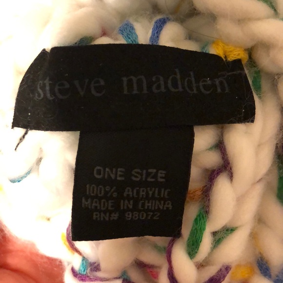 White Colorful Pom Pom Hat - Picture 6 of 8